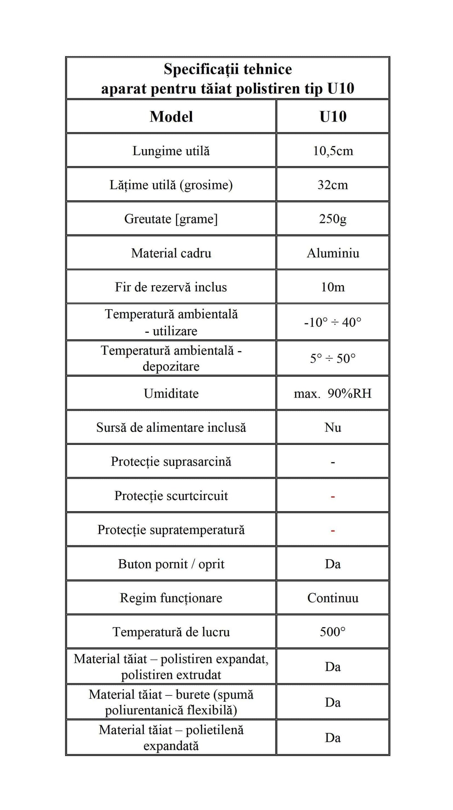 Aparat pentru tăiat polistiren cu fir cald 10 cm