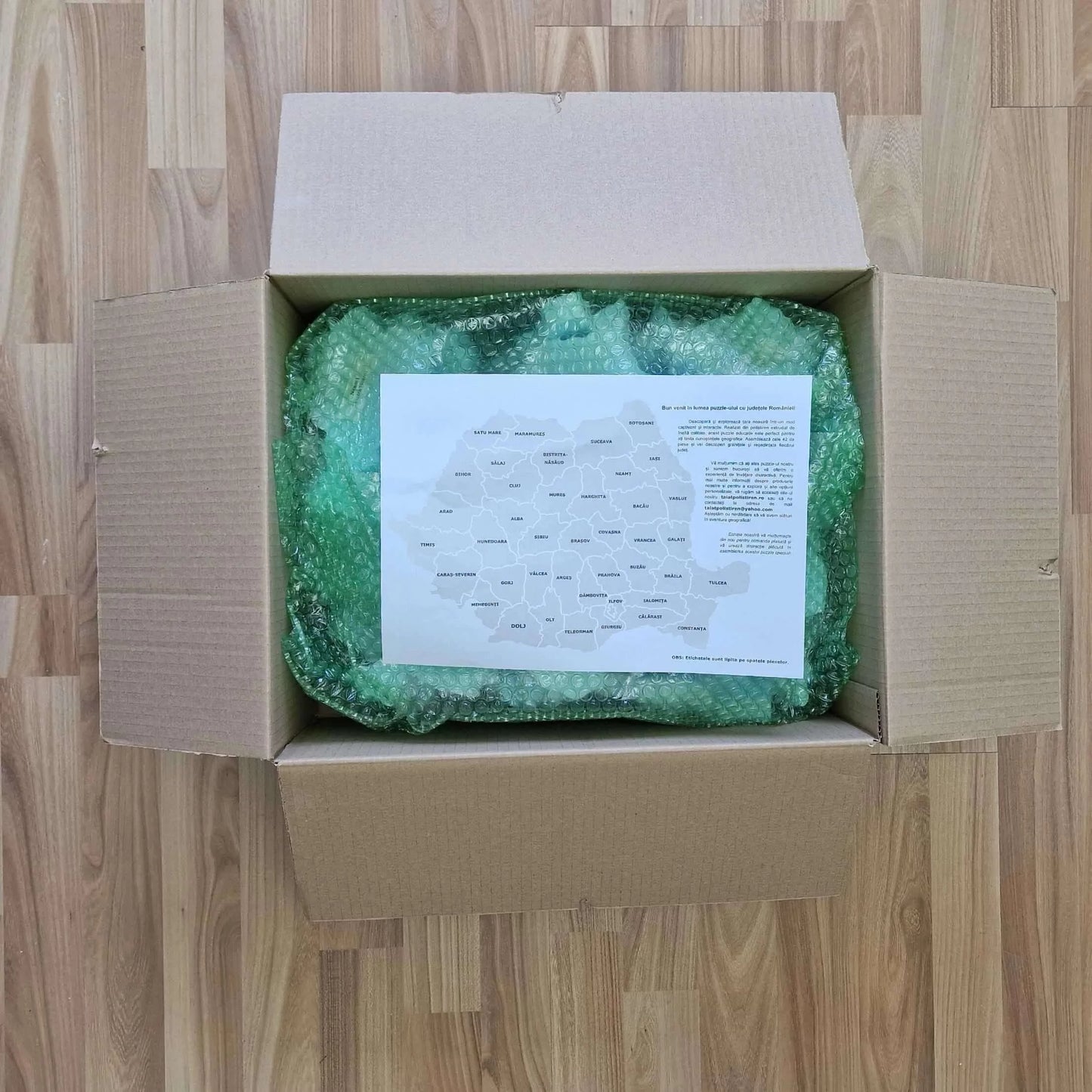 Puzzle harta României din polistiren :: GOS
