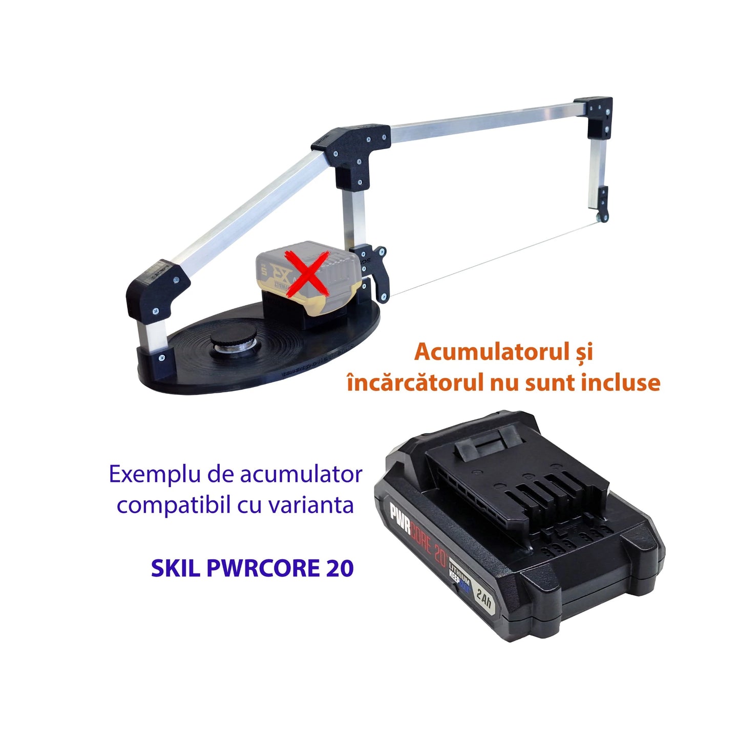 Variantă compatibilă cu acumulator SKIL PWRCORE 20