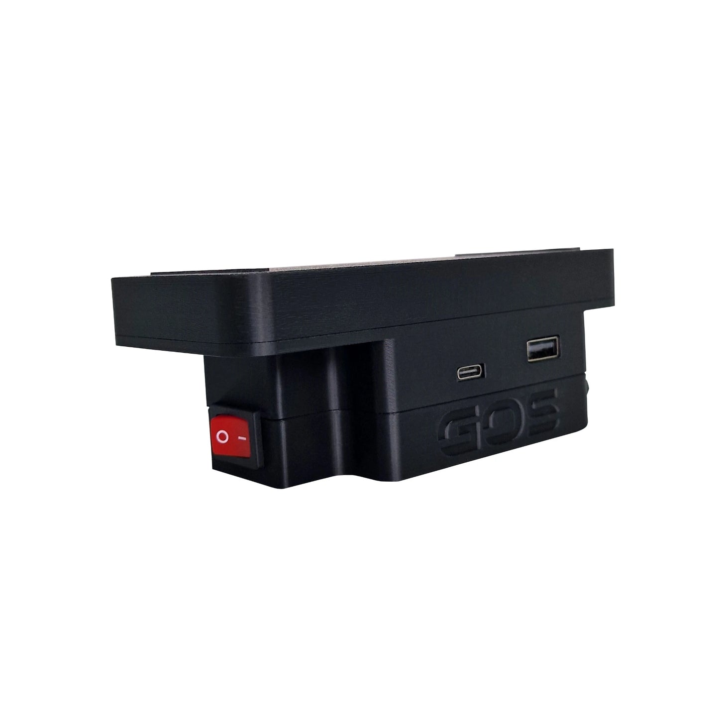 Adaptor powerbank cu USB-A, USB-C, încărcare wireless și întrerupător pornit/oprit