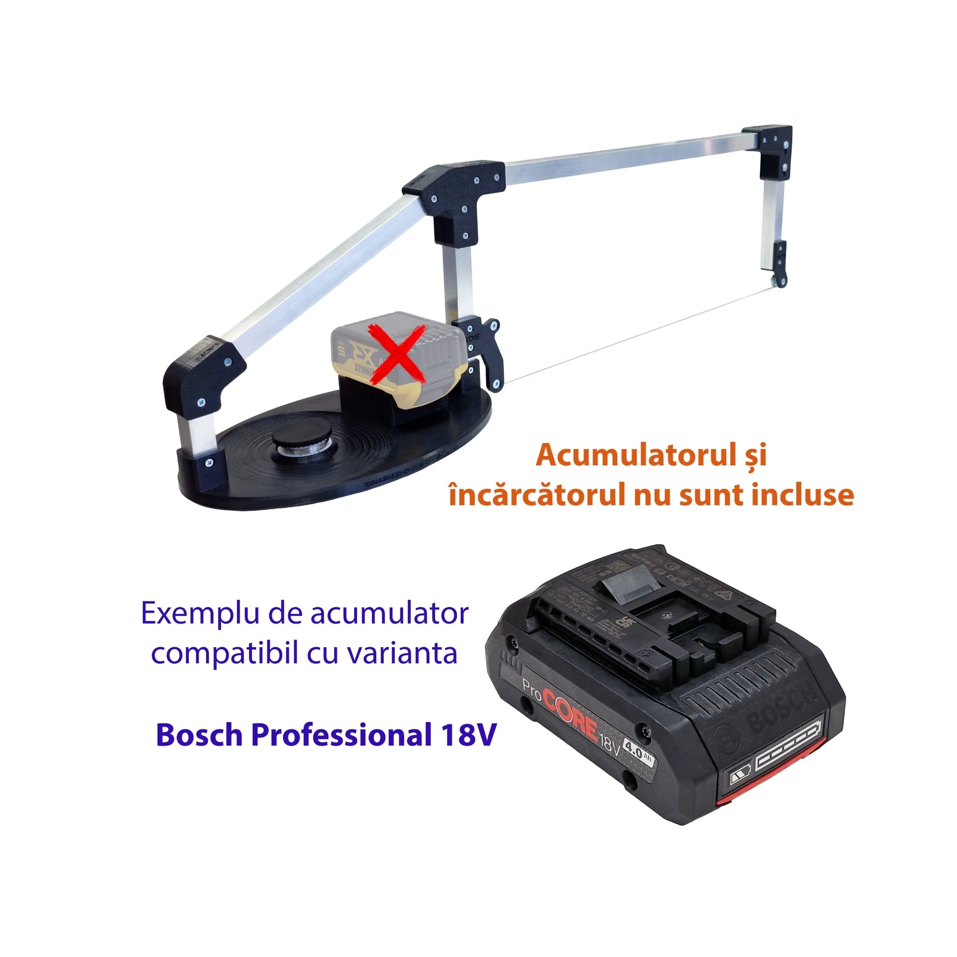 Variantă compatibilă cu acumulator Bosch Professional 18V