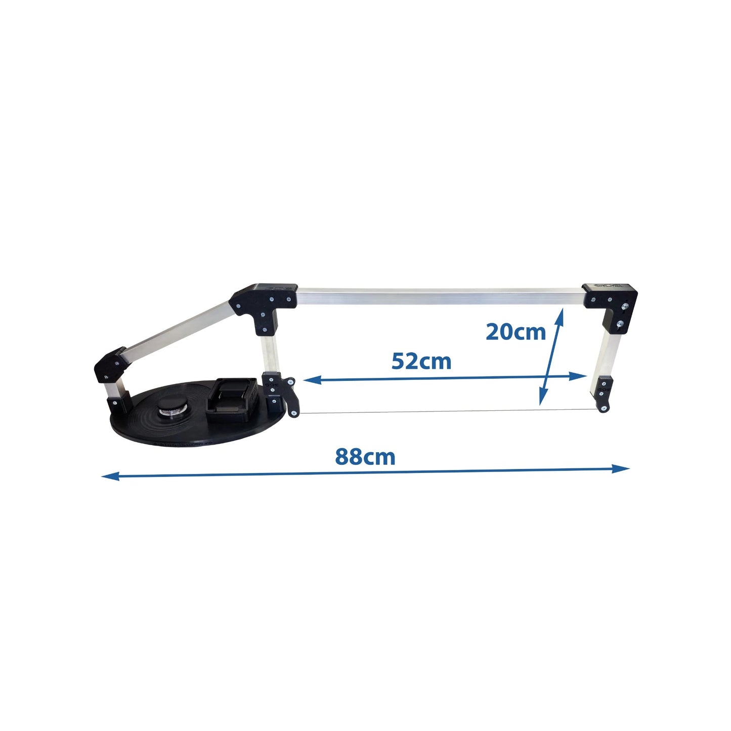 Dimensiuni utile aparat de tăiat polistiren - 52 cm lungime și 20 cm lățime