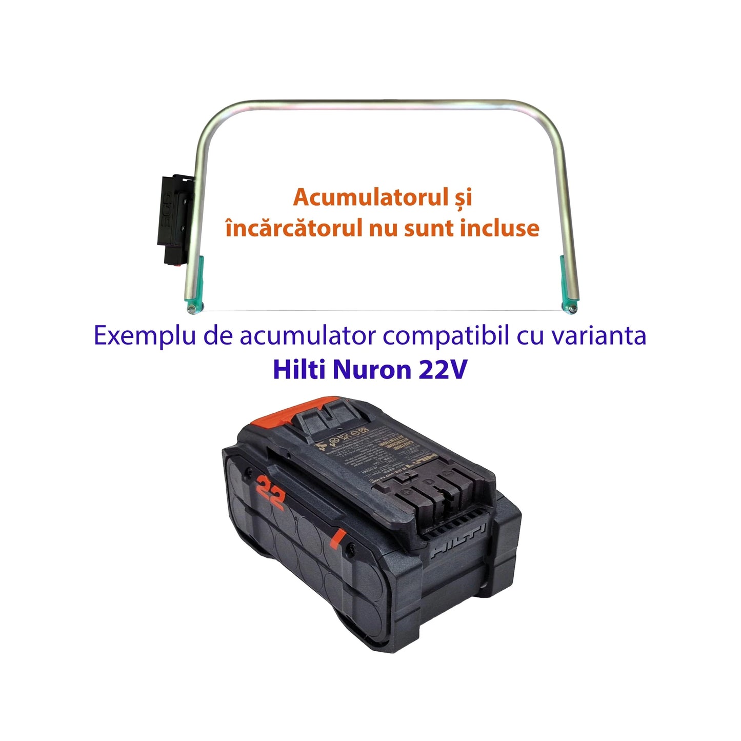 Aparat de tăiat polistiren compatibil cu acumulatori Hilti Nuron 22V