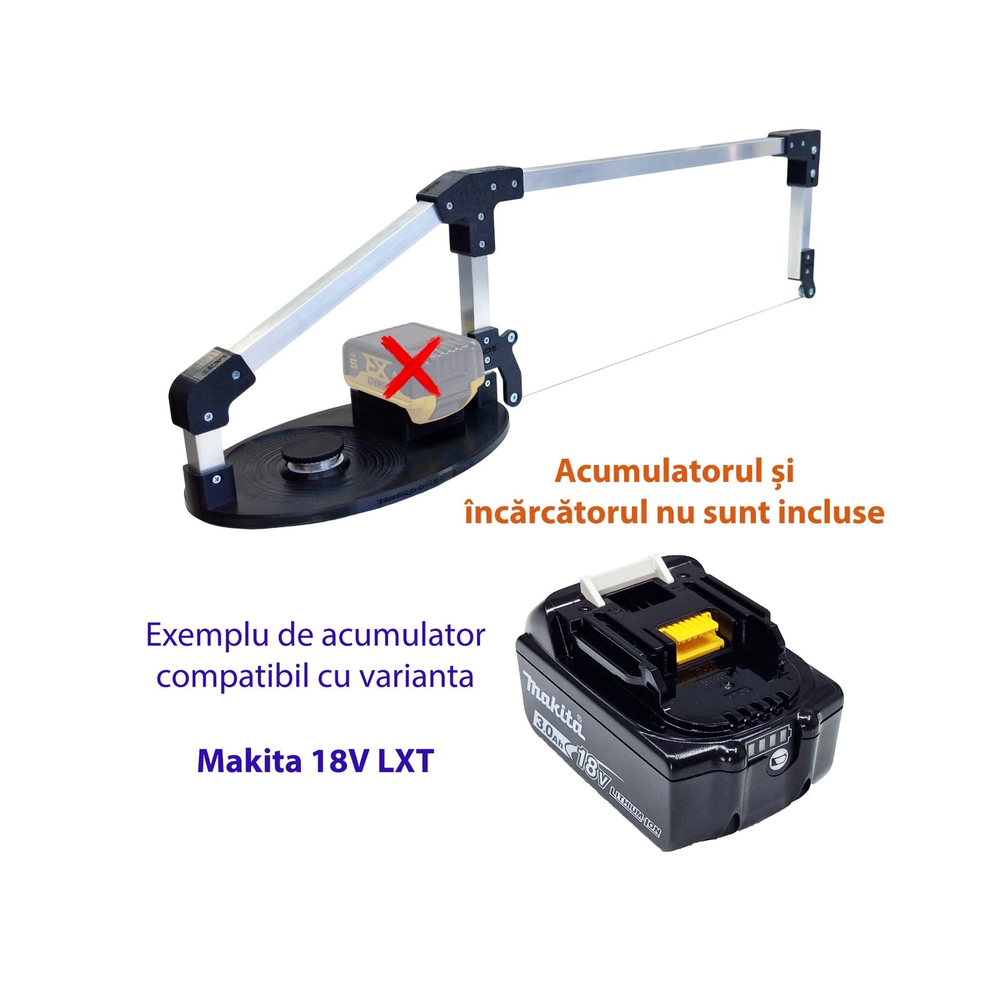 Variantă compatibilă cu acumulator Makita 18V LXT