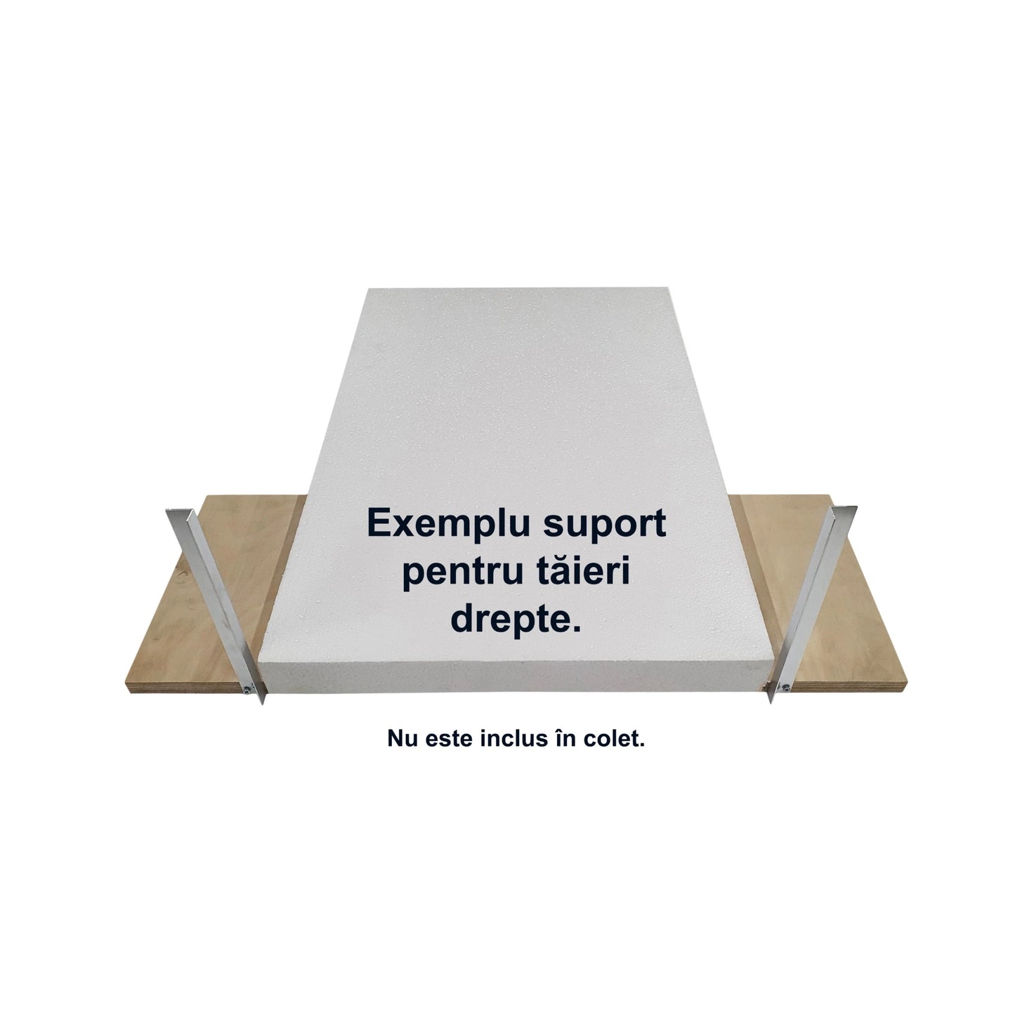 Exemplu de utilizare a suportului pentru tăieri drepte în polistiren