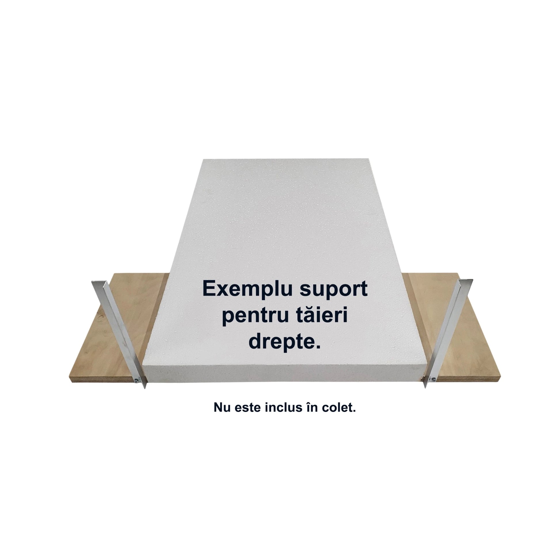 Exemplu de utilizare a suportului pentru tăieri drepte în polistiren