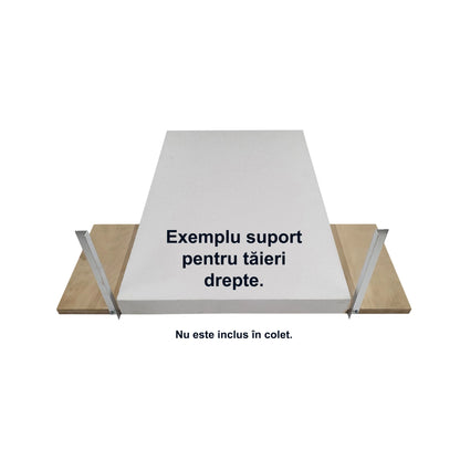 Exemplu de utilizare a suportului pentru tăieri drepte în polistiren